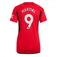 Camisa de Futebol Manchester United Anthony Martial #9 Equipamento Principal Mulheres 2023-24 Manga Curta